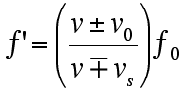 Doppler Equation